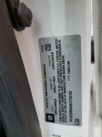 2019 CHEVROLET SPARK 1LT