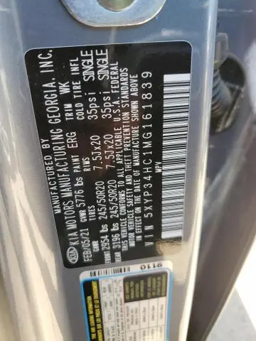 2021 KIA TELLURIDE EX