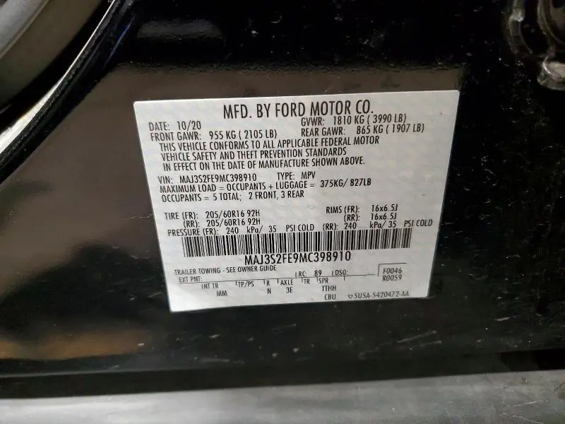 2021 FORD ECOSPORT S  