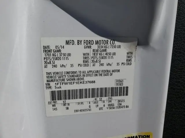 2014 FORD F150 SUPERCREW  