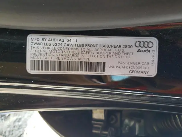 2012 AUDI A7 PRESTIGE  