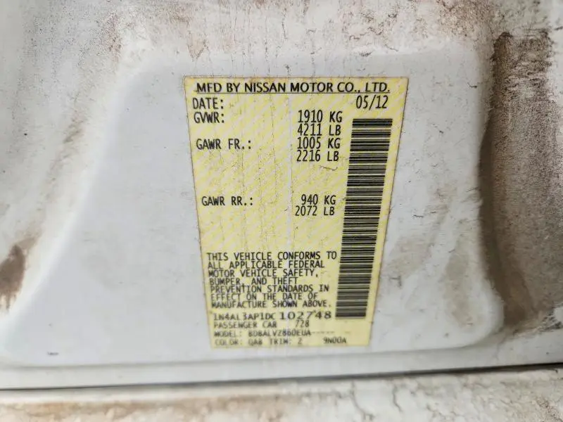 2013 NISSAN ALTIMA 2.5  