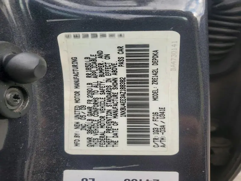 2010 TOYOTA COROLLA LE  