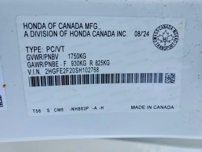 2025 HONDA CIVIC LX  