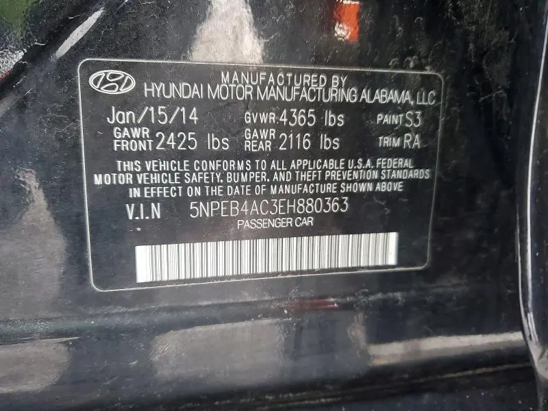 2014 HYUNDAI SONATA GLS  