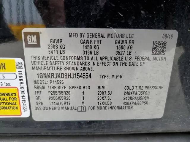 2017 CHEVROLET TRAVERSE PREMIER  