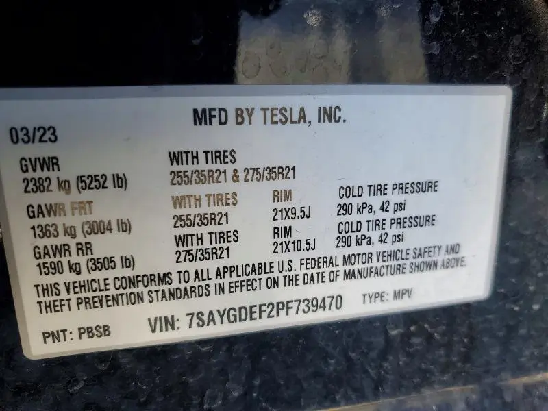 2023 TESLA MODEL Y   