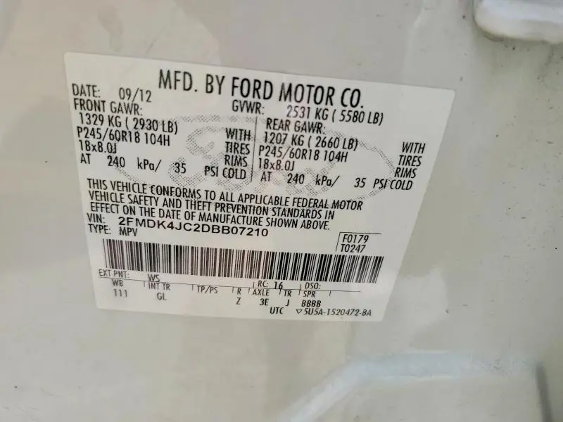 2013 FORD EDGE SEL  