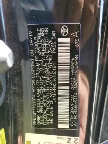 2019 TOYOTA C-HR XLE  