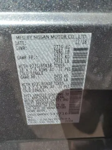 2019 INFINITI QX60 LUXE  