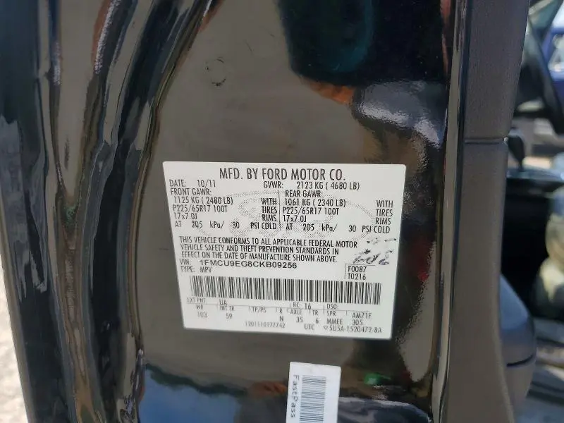 2012 FORD ESCAPE LIMITED  