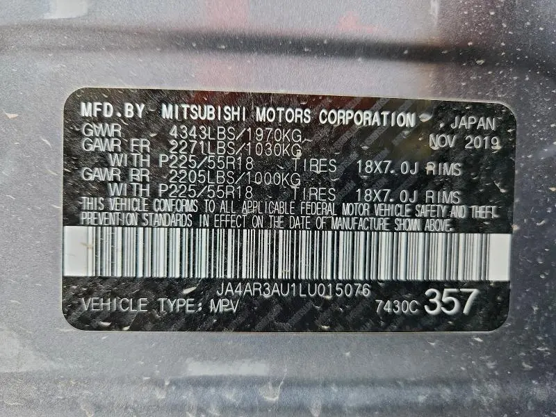 2020 MITSUBISHI OUTLANDER SPORT ES  