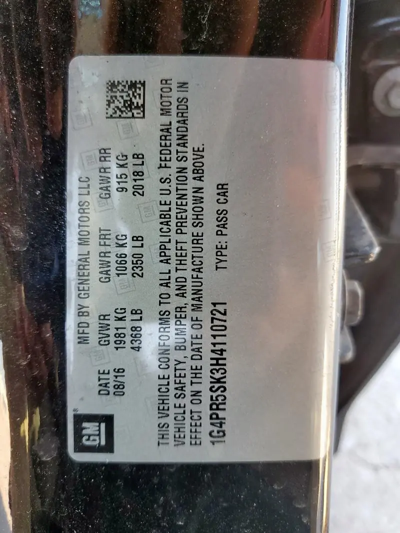 2017 BUICK VERANO SPORT TOURING  