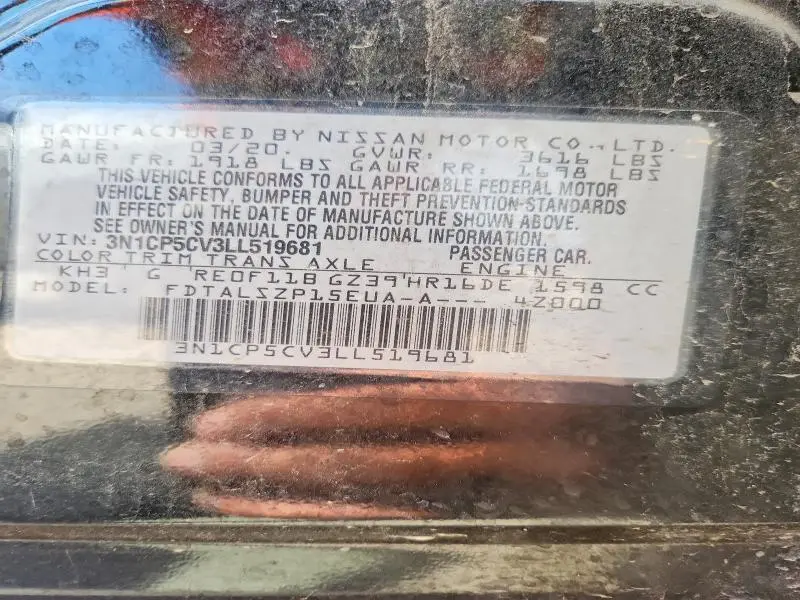 2020 NISSAN KICKS SV  