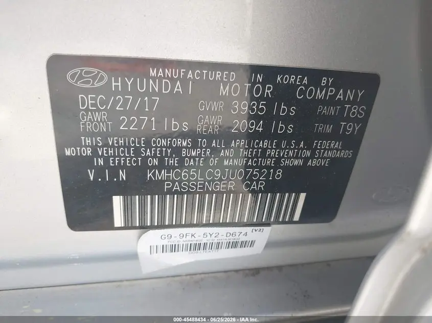 2018 HYUNDAI IONIQ HYBRID BLUE