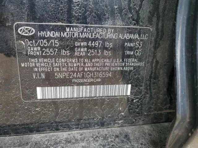 2016 HYUNDAI SONATA SE  