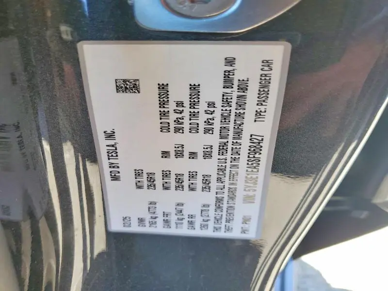 2025 TESLA MODEL 3   