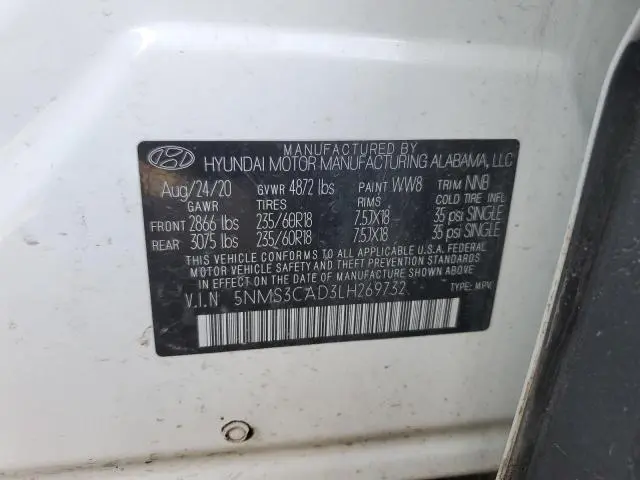 2020 HYUNDAI SANTA FE SEL  