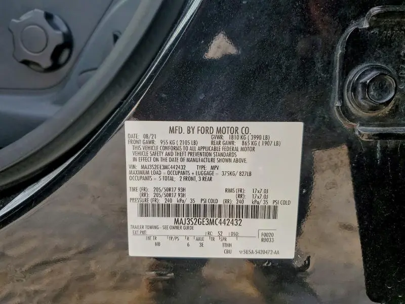 2021 FORD ECOSPORT SE  