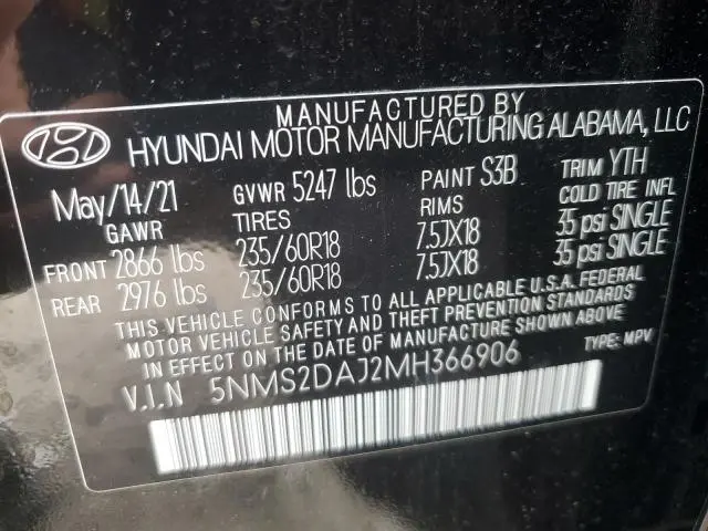 2021 HYUNDAI SANTA FE SEL  