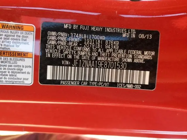 2014 TOYOTA SCION FR-S   