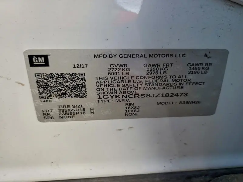 2018 CADILLAC XT5 LUXURY  