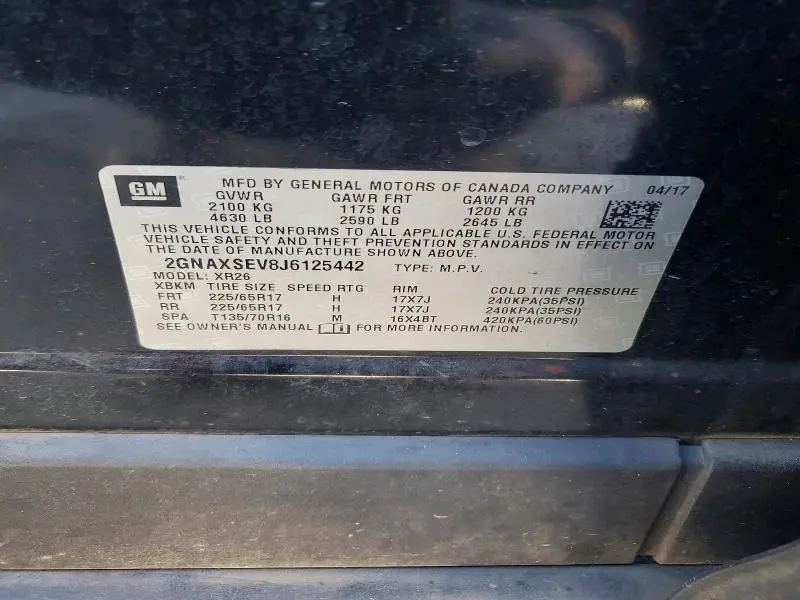 2018 CHEVROLET EQUINOX LT  