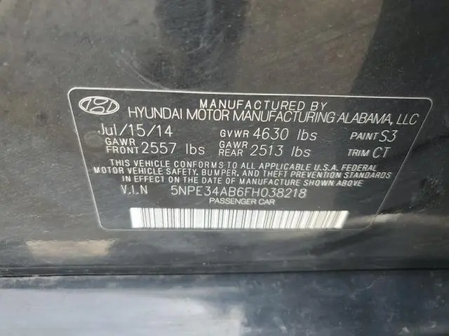 2015 HYUNDAI SONATA SPORT  
