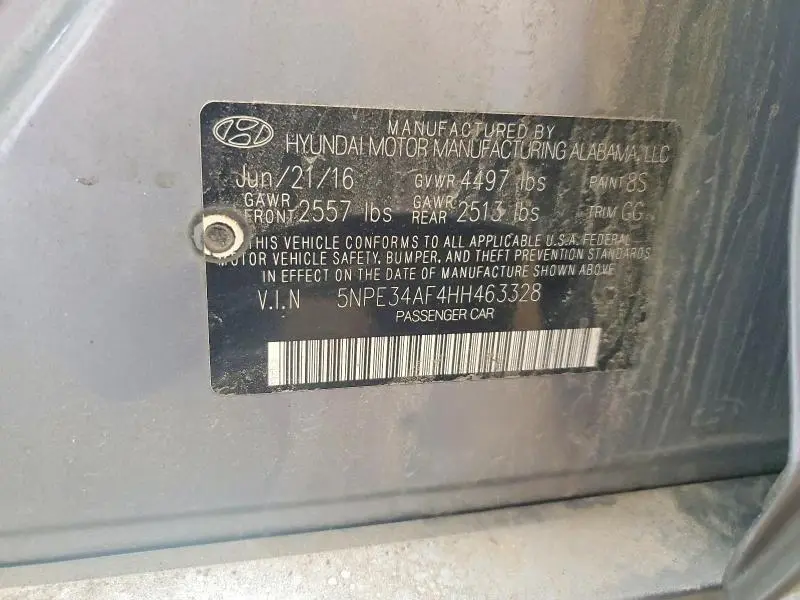 2017 HYUNDAI SONATA LIMITED  