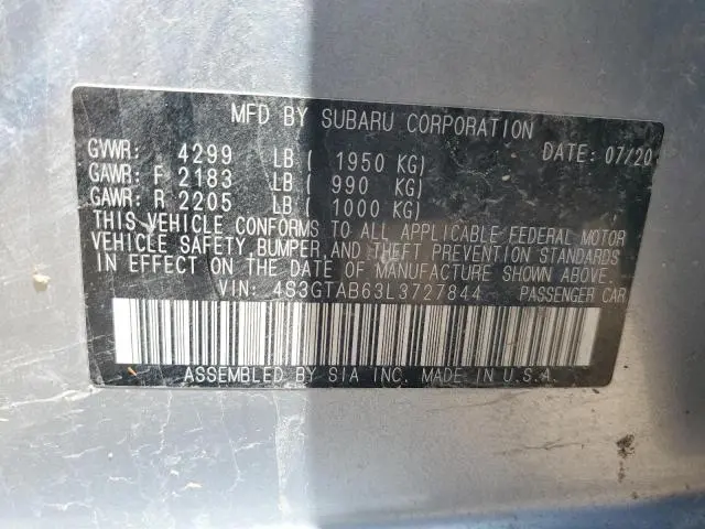 2020 SUBARU IMPREZA   