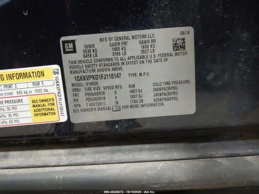 2015 GMC ACADIA SLE-2