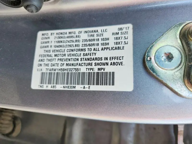 2017 HONDA CR-V EX  