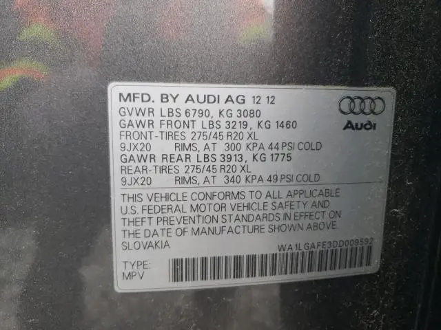2013 AUDI Q7 PREMIUM PLUS  