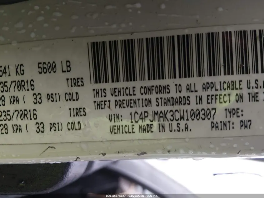 2012 JEEP LIBERTY SPORT