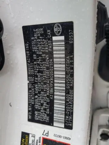 2012 TOYOTA CAMRY SE  