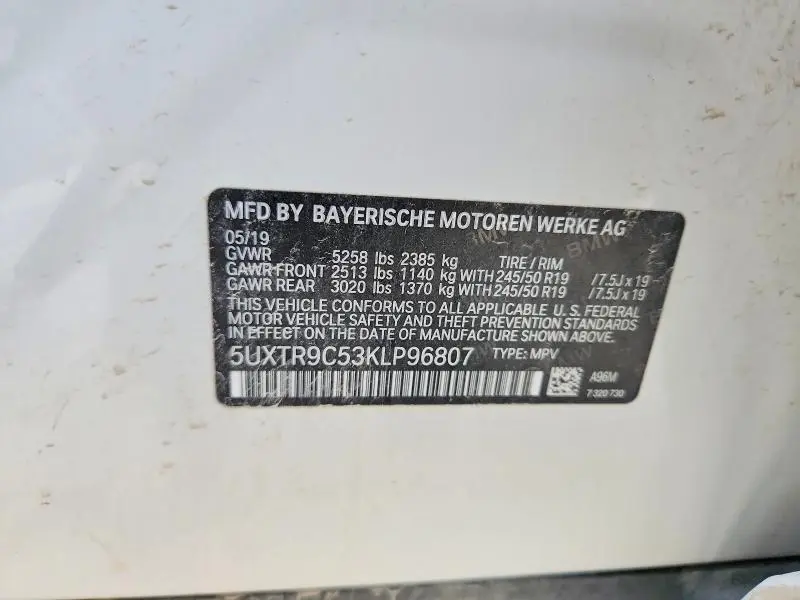 2019 BMW X3 XDRIVE30I  