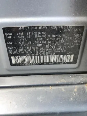2014 SUBARU OUTBACK 2.5I  