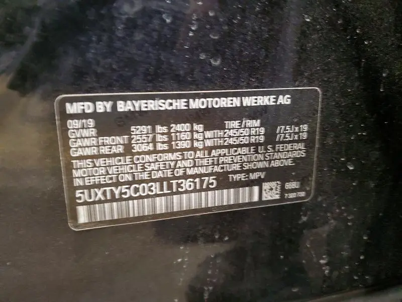 2020 BMW X3 XDRIVE30I  