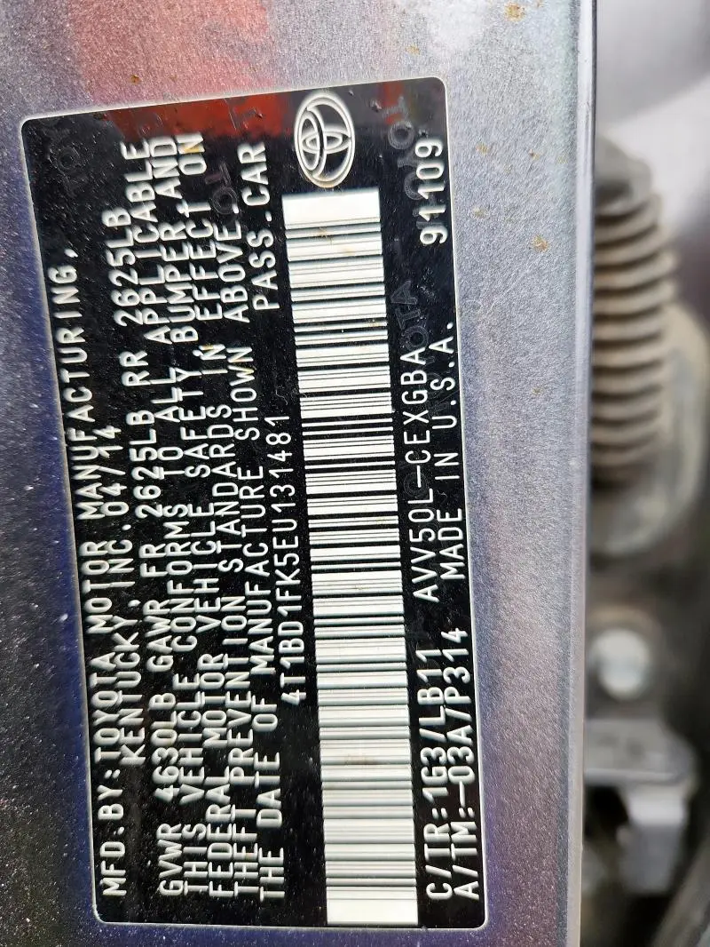 2014 TOYOTA CAMRY HYBRID  