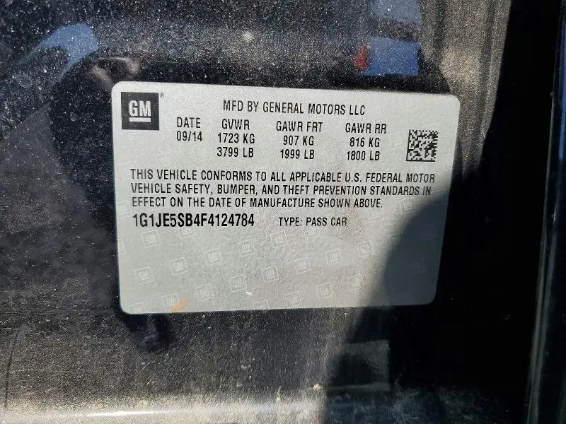 2015 CHEVROLET SONIC LTZ  