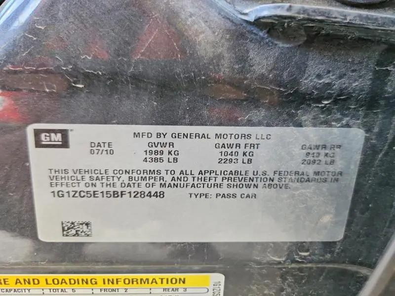 2011 CHEVROLET MALIBU 1LT  