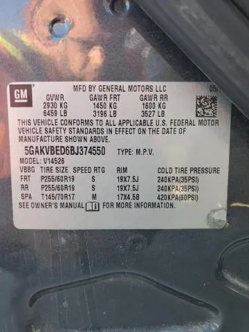 2011 BUICK ENCLAVE CXL