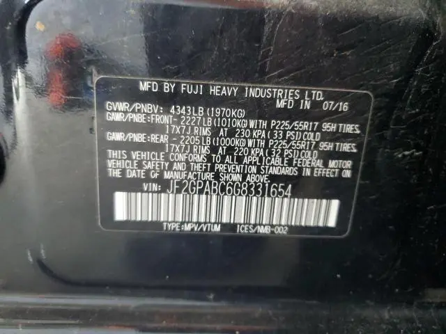 2016 SUBARU CROSSTREK PREMIUM  
