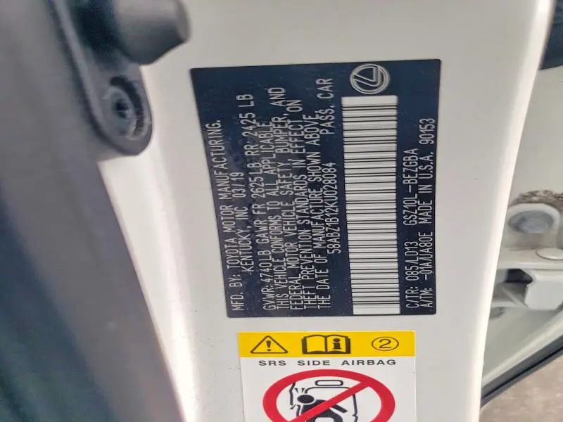 2019 LEXUS ES 350 BASE  