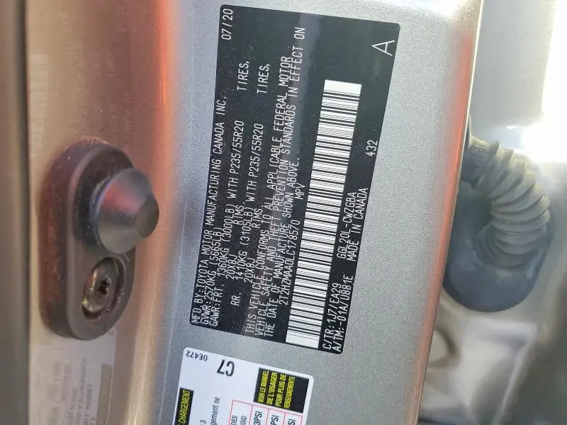 2020 LEXUS RX 350 BASE  