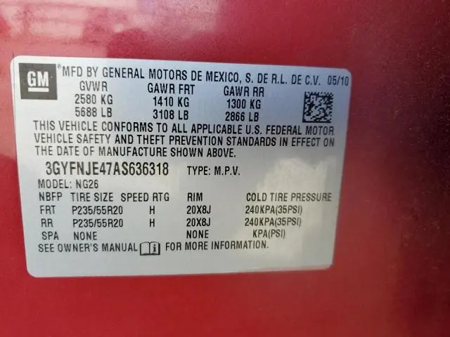 2010 CADILLAC SRX PERFORMANCE COLLECTION  