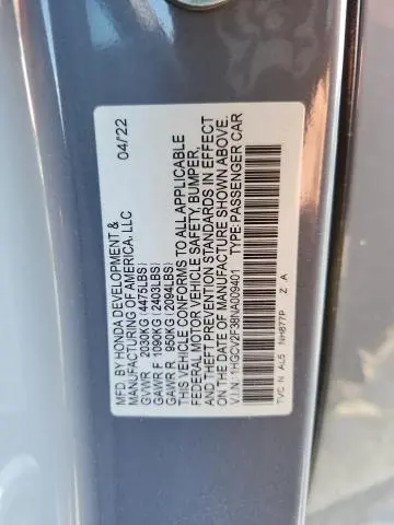2022 HONDA ACCORD SPORT  