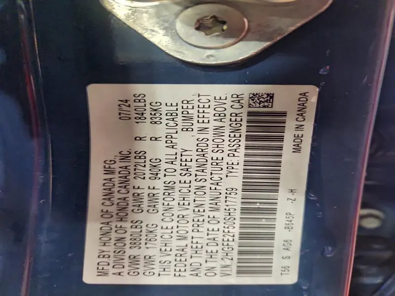 2025 HONDA CIVIC SPORT  