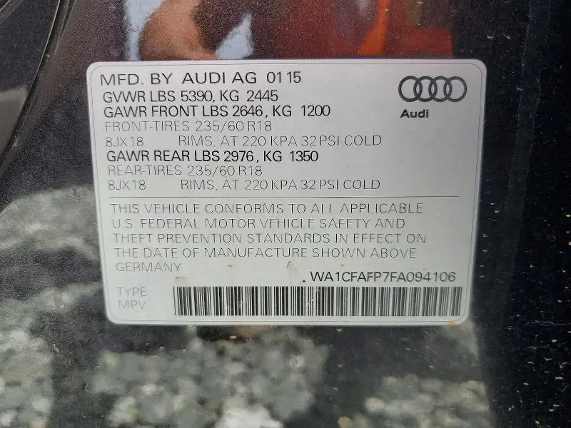 2015 AUDI Q5 PREMIUM  