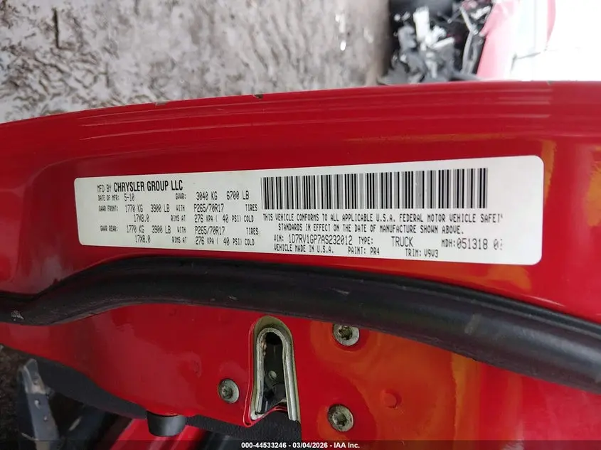 2010 DODGE RAM 1500 ST